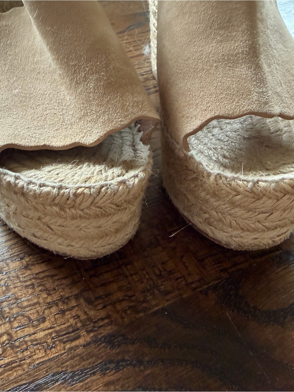 CHLOE Suede Espadrille Wedge Sandals - Beige - 39 - Picture 8 of 12